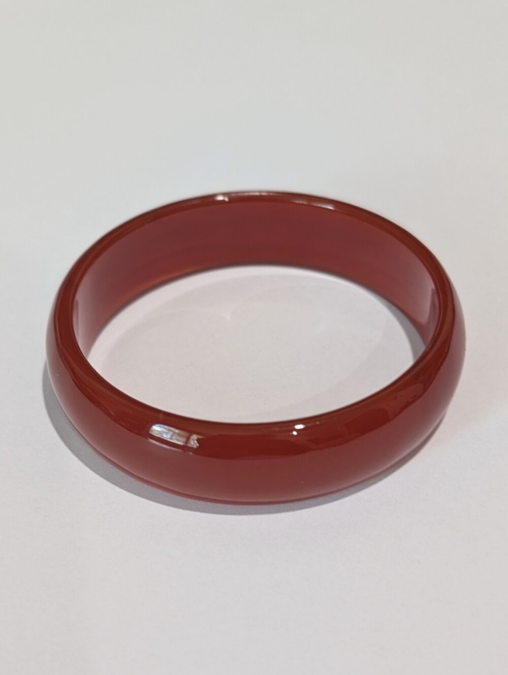 Vintage Genuine Natural Red Carnelian Stone 17mm Wide Bangle Bracelet 170 Carats